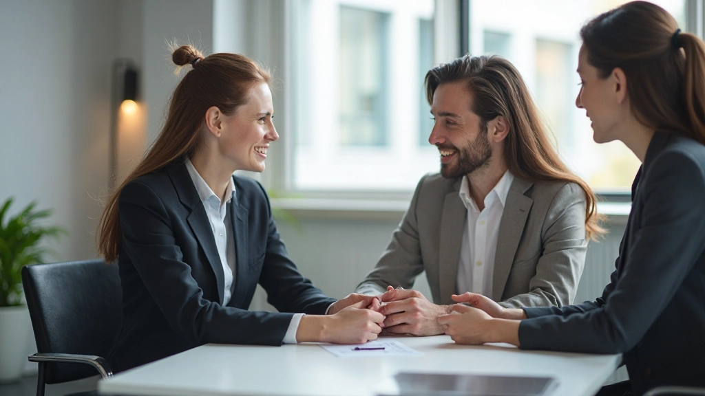 Два профессионала обсуждают стратегию в офисной среде