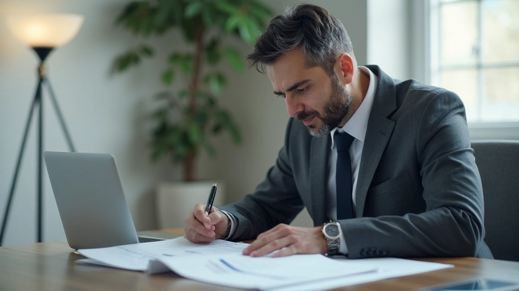 Профессионал анализирует стратегические данные на рабочем столе с графиками